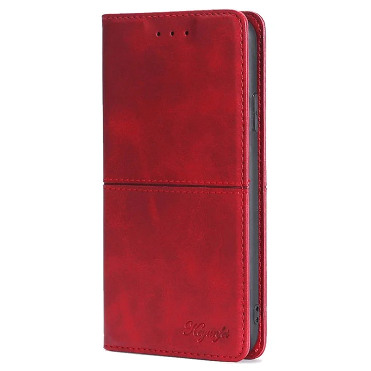 For Xiaomi Redmi Note 13R Pro 5G Case PU Leather Magnetic Closure Protective Phone Cover Cowhide Texture