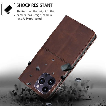 For Xiaomi Redmi Note 13R Pro 5G Case PU Leather Magnetic Closure Protective Phone Cover Cowhide Texture