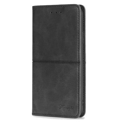 For Xiaomi Redmi Note 13R Pro 5G Case PU Leather Magnetic Closure Protective Phone Cover Cowhide Texture