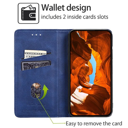 For Xiaomi Redmi Note 13R Pro 5G Case PU Leather Magnetic Closure Protective Phone Cover Cowhide Texture