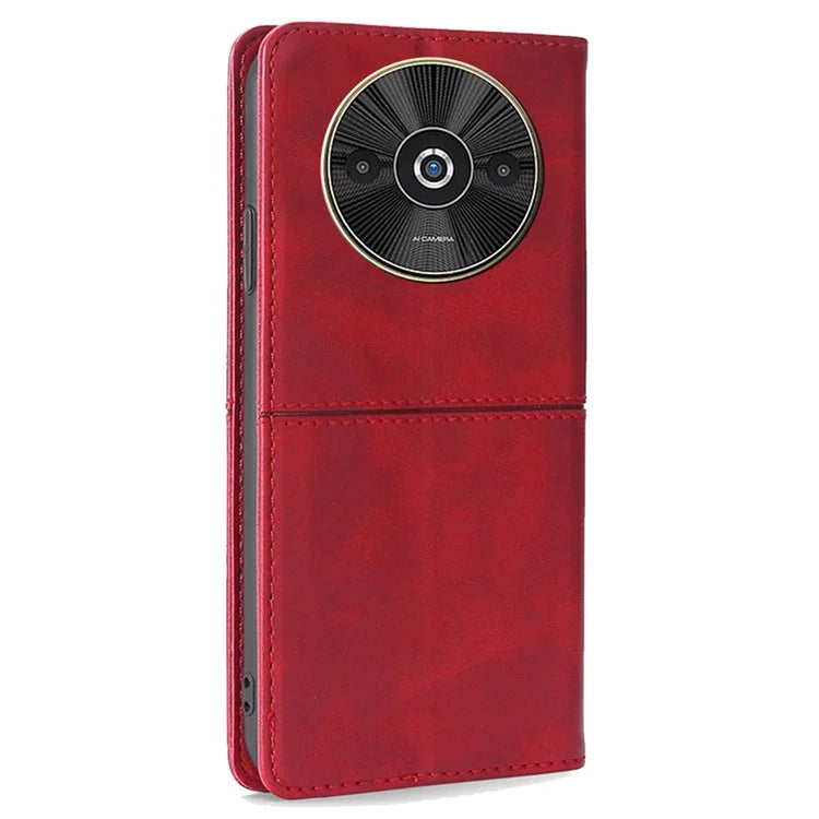 For Xiaomi Redmi A3 / Poco C61 4G Case PU Leather Stand Magnetic Closure Shockproof Phone Cover