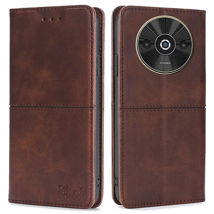 For Xiaomi Redmi A3 / Poco C61 4G Case PU Leather Stand Magnetic Closure Shockproof Phone Cover