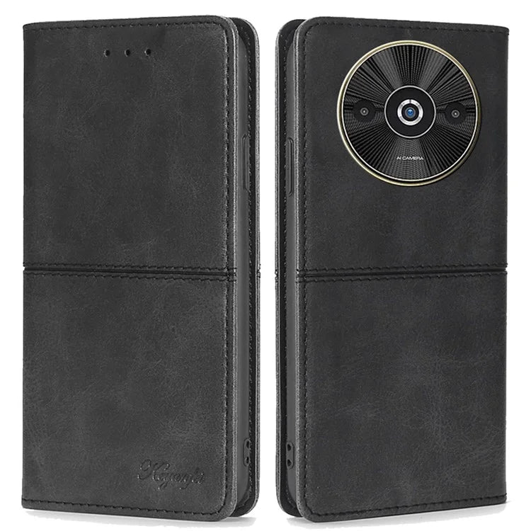 For Xiaomi Redmi A3 / Poco C61 4G Case PU Leather Stand Magnetic Closure Shockproof Phone Cover