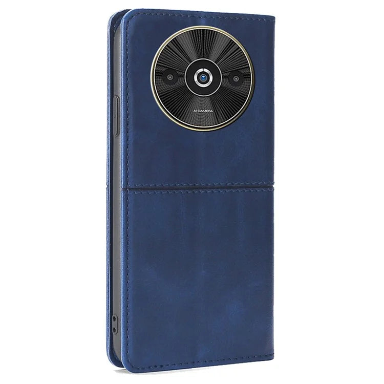 For Xiaomi Redmi A3 / Poco C61 4G Case PU Leather Stand Magnetic Closure Shockproof Phone Cover