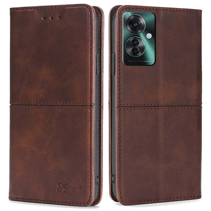 For Oppo Reno11 F 5G / F25 Pro 5G Case with Card Holder PU Leather Cowhide Texture Folio Phone Cover