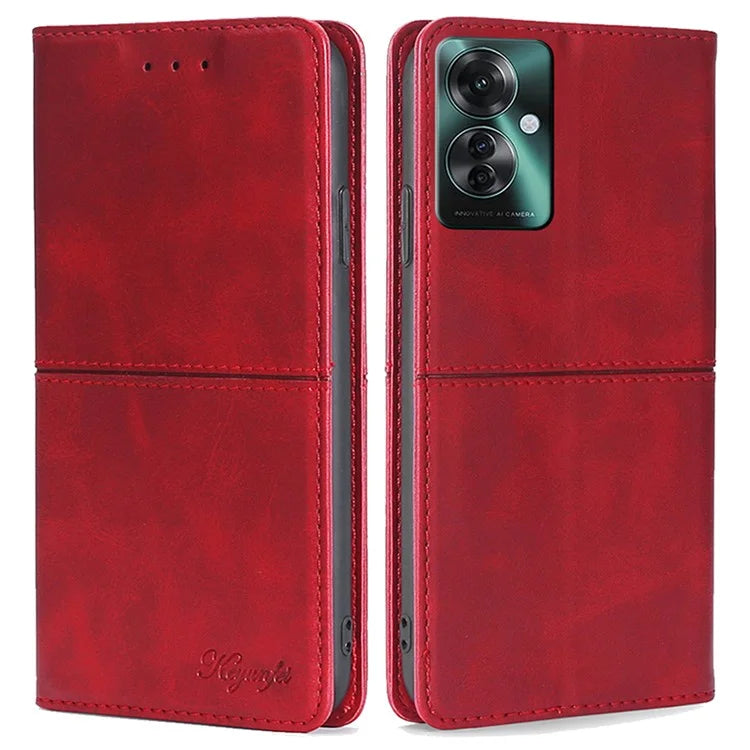 For Oppo Reno11 F 5G / F25 Pro 5G Case with Card Holder PU Leather Cowhide Texture Folio Phone Cover