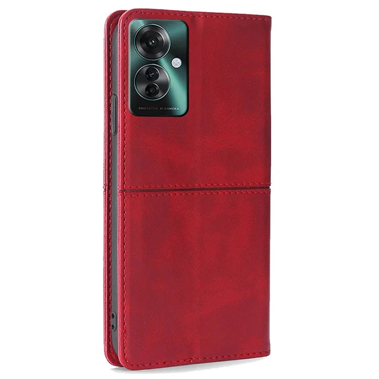 For Oppo Reno11 F 5G / F25 Pro 5G Case with Card Holder PU Leather Cowhide Texture Folio Phone Cover