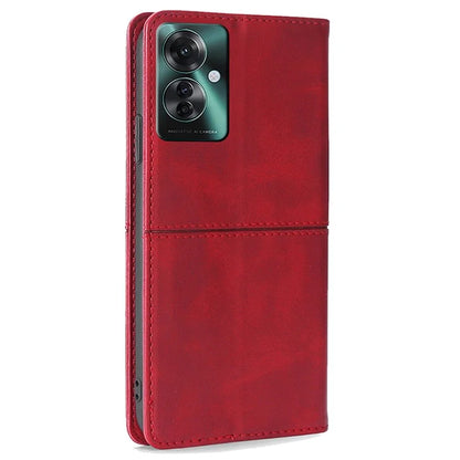 For Oppo Reno11 F 5G / F25 Pro 5G Case with Card Holder PU Leather Cowhide Texture Folio Phone Cover