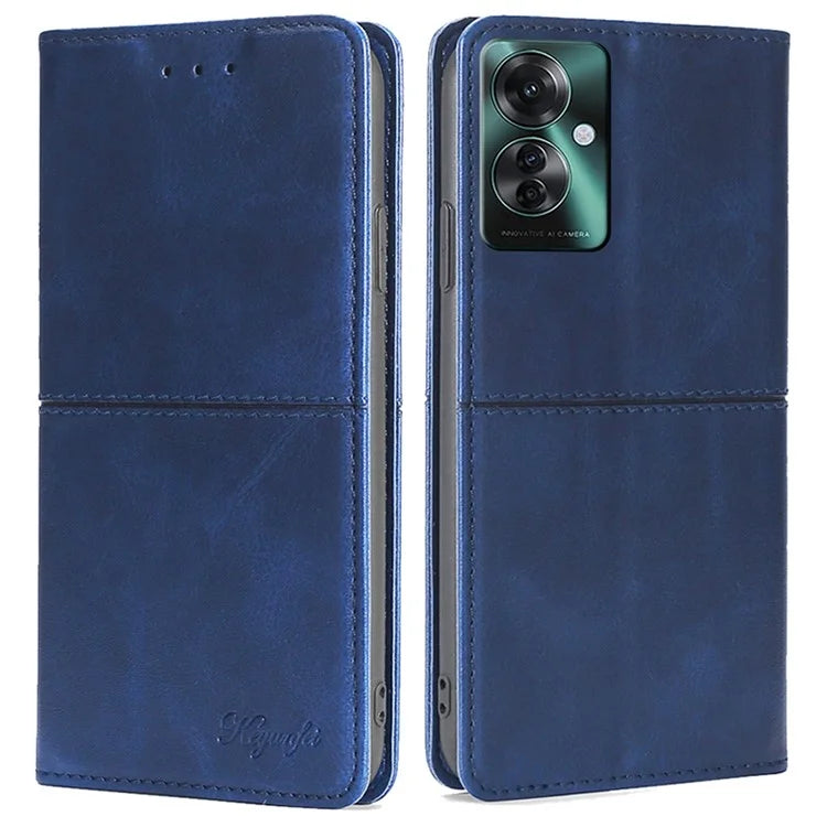 For Oppo Reno11 F 5G / F25 Pro 5G Case with Card Holder PU Leather Cowhide Texture Folio Phone Cover