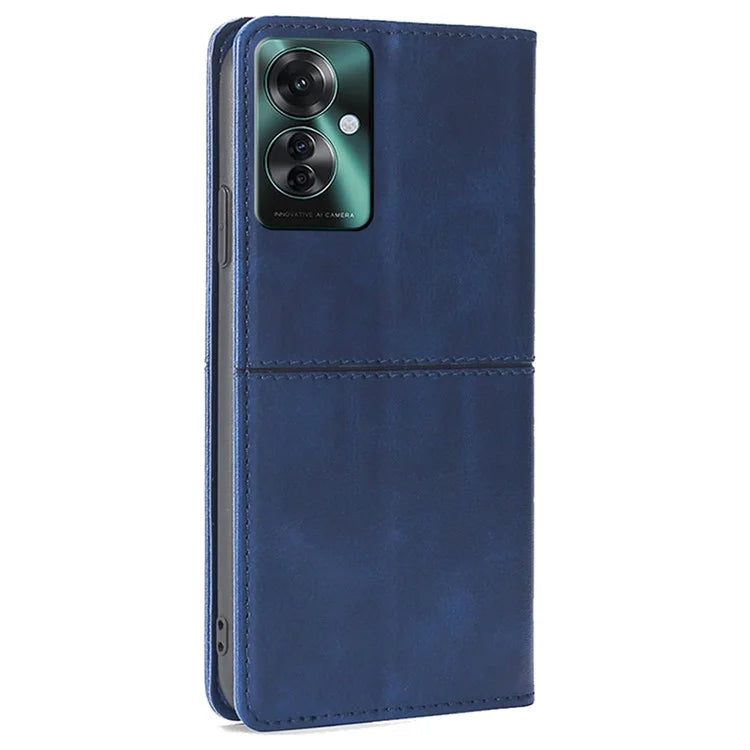 For Oppo Reno11 F 5G / F25 Pro 5G Case with Card Holder PU Leather Cowhide Texture Folio Phone Cover