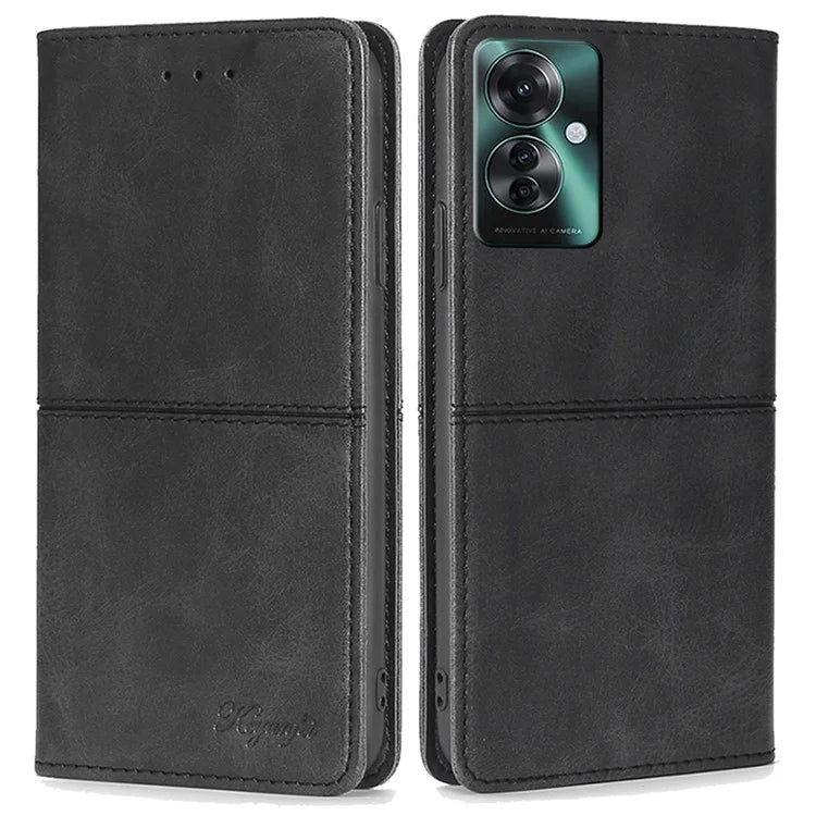 For Oppo Reno11 F 5G / F25 Pro 5G Case with Card Holder PU Leather Cowhide Texture Folio Phone Cover