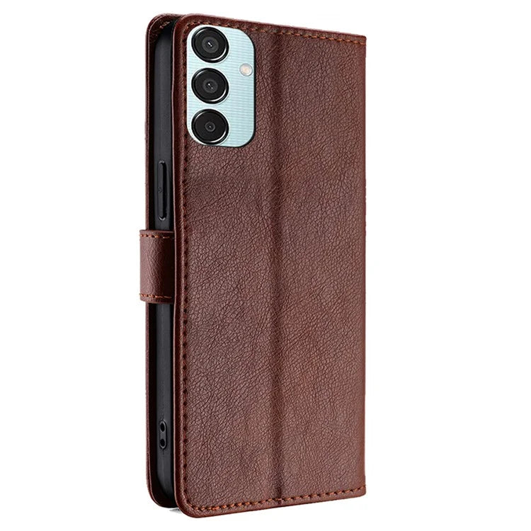 For Samsung Galaxy M15 5G Case Zipper Pocket Shock-absorbent Leather Wallet Phone Cover