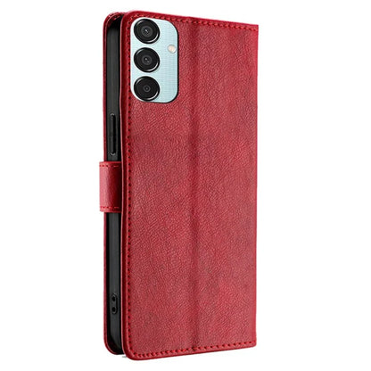 For Samsung Galaxy M15 5G Case Zipper Pocket Shock-absorbent Leather Wallet Phone Cover