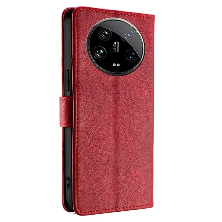 For Xiaomi 14 Ultra Phone Shell Zipper Wallet Leather Stand Case with Hand Strap