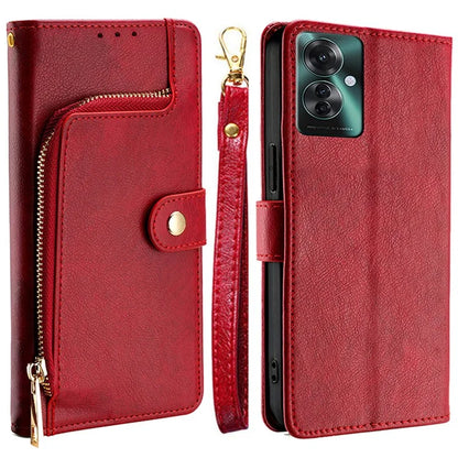 For Oppo Reno11 F 5G / F25 Pro 5G Phone Case Drop Protection Leather Zipper Wallet Cover