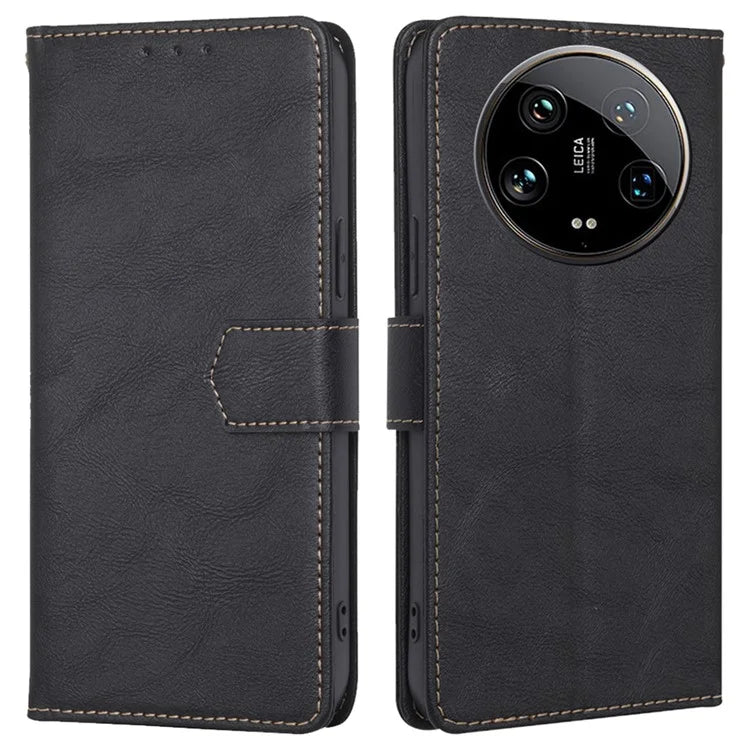 For Xiaomi 14 Ultra Case PU Leather Magnetic Flip Wallet-Style Phone Cover RFID Blocking Wholesale