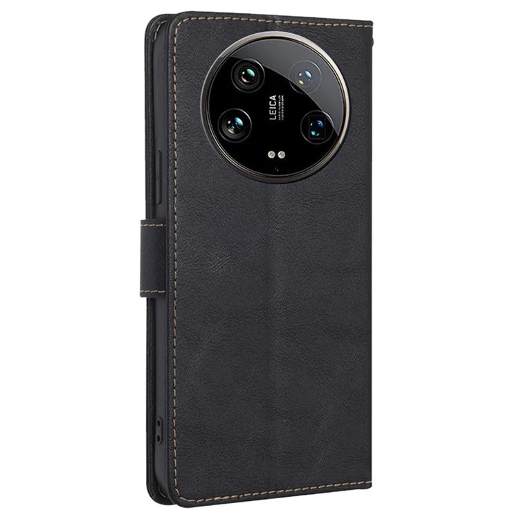 For Xiaomi 14 Ultra Case PU Leather Magnetic Flip Wallet-Style Phone Cover RFID Blocking Wholesale