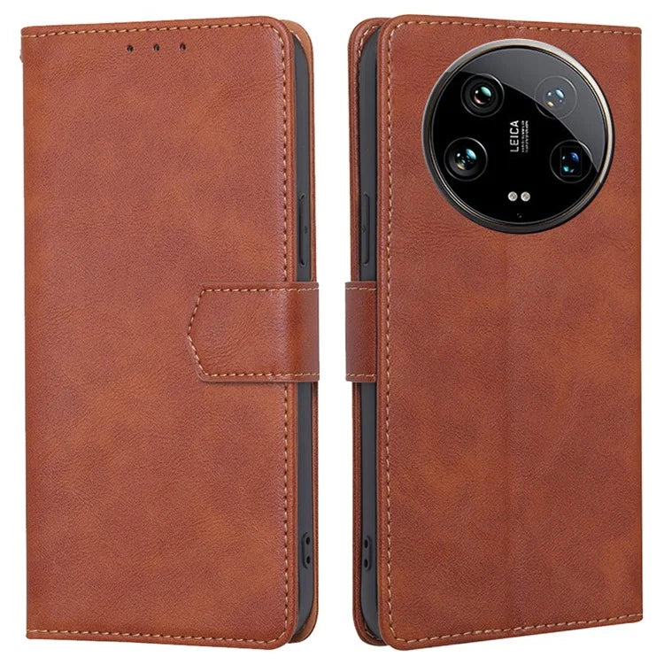 For Xiaomi 14 Ultra Case PU Leather Magnetic Flip Wallet-Style Phone Cover RFID Blocking Wholesale