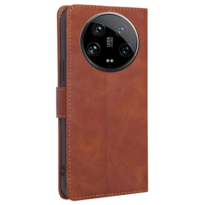 For Xiaomi 14 Ultra Case PU Leather Magnetic Flip Wallet-Style Phone Cover RFID Blocking Wholesale