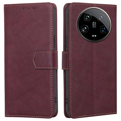 For Xiaomi 14 Ultra Case PU Leather Magnetic Flip Wallet-Style Phone Cover RFID Blocking Wholesale