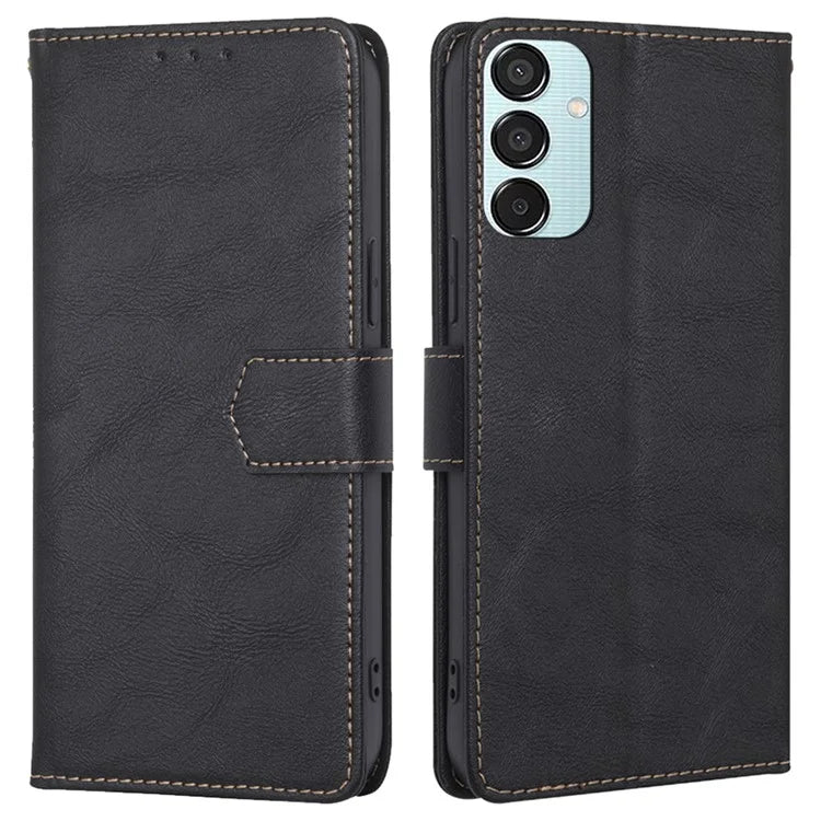 For Samsung Galaxy M15 5G Case Magnetic Clasp Flip Leather RFID Blocking Phone Cover