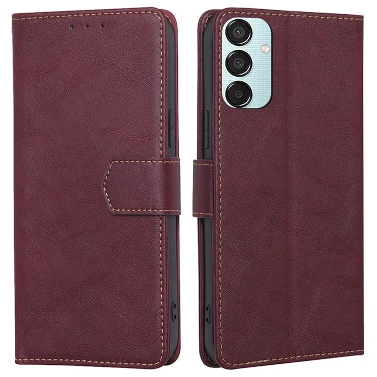 For Samsung Galaxy M15 5G Case Magnetic Clasp Flip Leather RFID Blocking Phone Cover