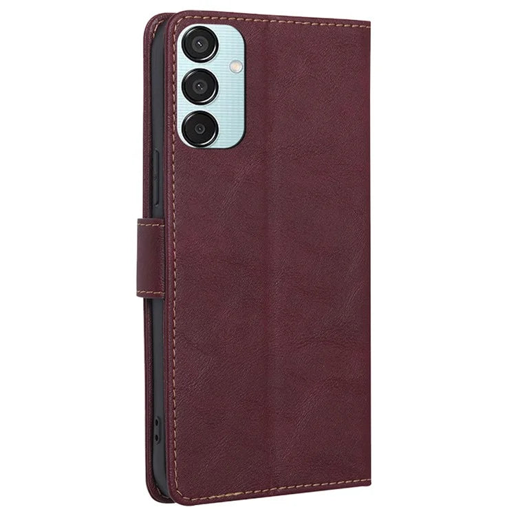 For Samsung Galaxy M15 5G Case Magnetic Clasp Flip Leather RFID Blocking Phone Cover
