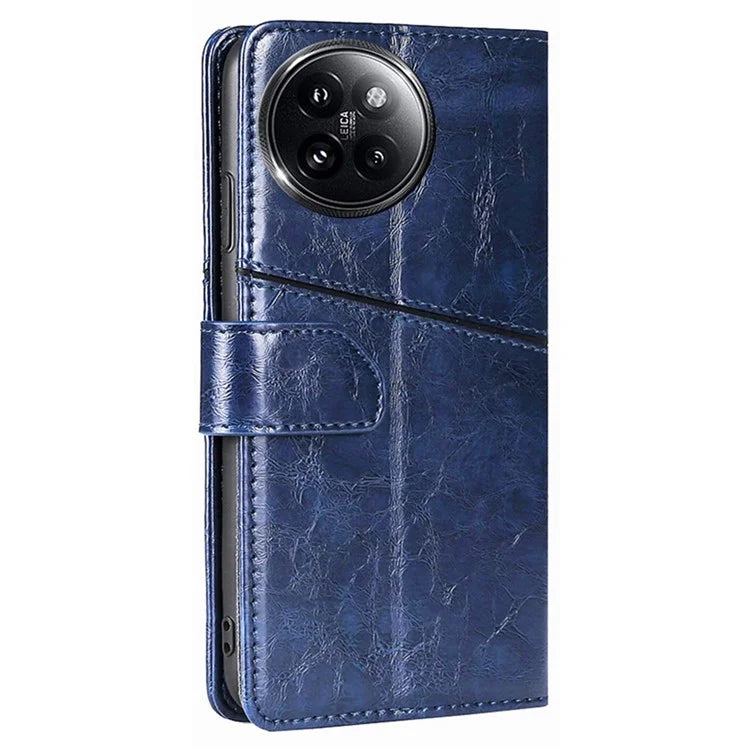 For Xiaomi Civi 4 Pro 5G / 14 Civi 5G Case Wallet Geometric Splicing Phone Cover with Adjustable Stand