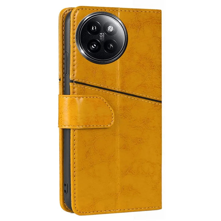 For Xiaomi Civi 4 Pro 5G / 14 Civi 5G Case Wallet Geometric Splicing Phone Cover with Adjustable Stand