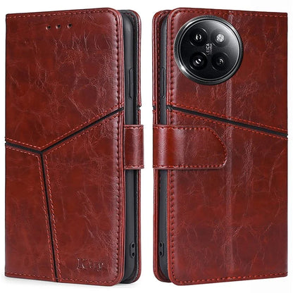 For Xiaomi Civi 4 Pro 5G / 14 Civi 5G Case Wallet Geometric Splicing Phone Cover with Adjustable Stand