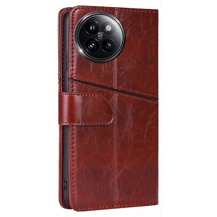 For Xiaomi Civi 4 Pro 5G / 14 Civi 5G Case Wallet Geometric Splicing Phone Cover with Adjustable Stand