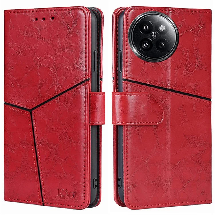 For Xiaomi Civi 4 Pro 5G / 14 Civi 5G Case Wallet Geometric Splicing Phone Cover with Adjustable Stand