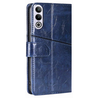 For OnePlus Ace 3V 5G Leather Case Shockproof Geometric Splicing Phone Stand Cover