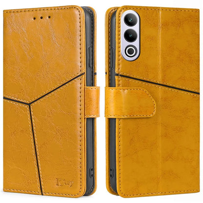 For OnePlus Ace 3V 5G Leather Case Shockproof Geometric Splicing Phone Stand Cover