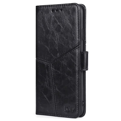 For Xiaomi Redmi Note 13R Pro 5G Case Geometric Splicing Stand Shock Absorbing Phone Cover