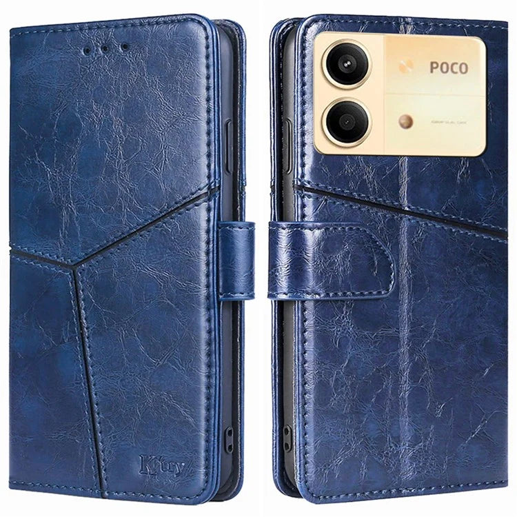 For Xiaomi Redmi Note 13R Pro 5G Case Geometric Splicing Stand Shock Absorbing Phone Cover