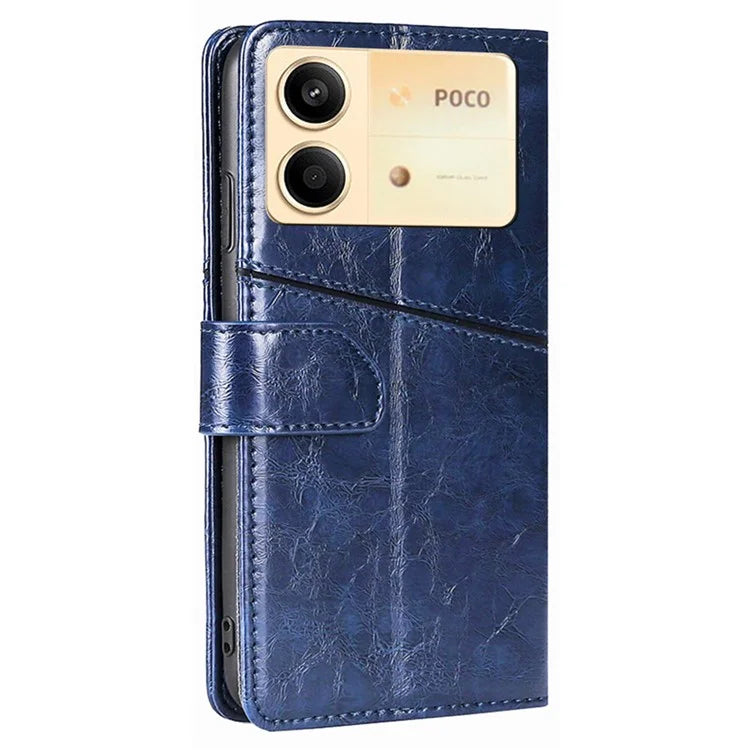For Xiaomi Redmi Note 13R Pro 5G Case Geometric Splicing Stand Shock Absorbing Phone Cover
