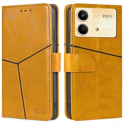 For Xiaomi Redmi Note 13R Pro 5G Case Geometric Splicing Stand Shock Absorbing Phone Cover