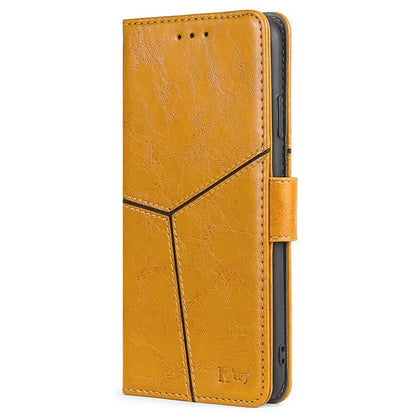 For Xiaomi Redmi Note 13R Pro 5G Case Geometric Splicing Stand Shock Absorbing Phone Cover