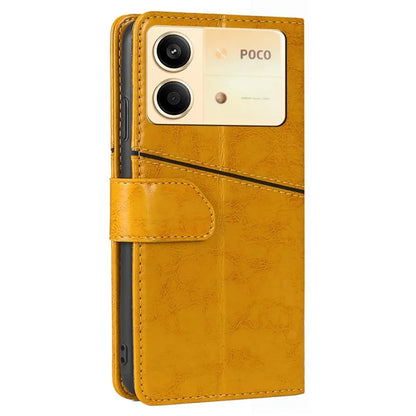 For Xiaomi Redmi Note 13R Pro 5G Case Geometric Splicing Stand Shock Absorbing Phone Cover