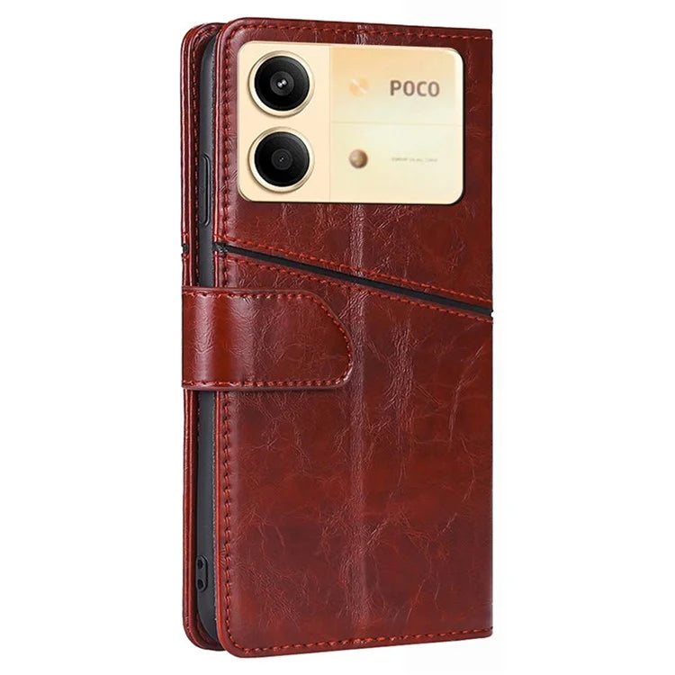 For Xiaomi Redmi Note 13R Pro 5G Case Geometric Splicing Stand Shock Absorbing Phone Cover