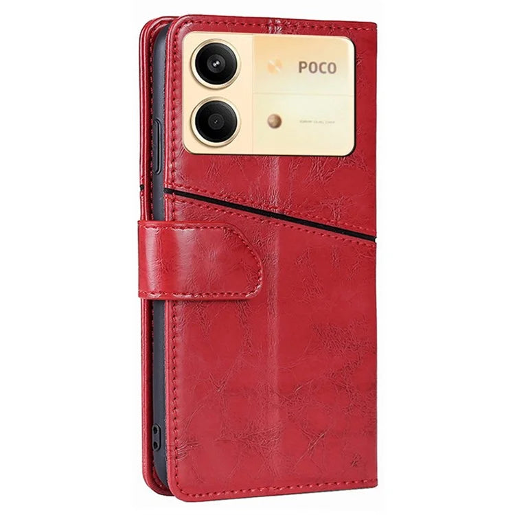 For Xiaomi Redmi Note 13R Pro 5G Case Geometric Splicing Stand Shock Absorbing Phone Cover