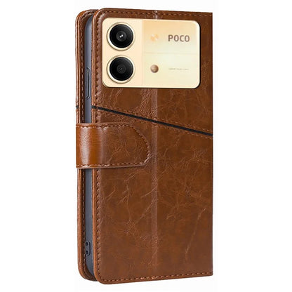For Xiaomi Redmi Note 13R Pro 5G Case Geometric Splicing Stand Shock Absorbing Phone Cover