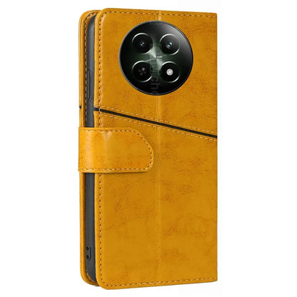 Magnetic Case for Realme 12 5G Shell Wallet Geometric Splicing Phone Cover