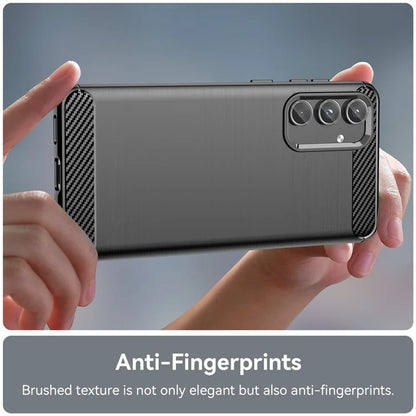 For Samsung Galaxy M55 5G / C55 5G / F55 5G Brushed Phone Case Carbon Fiber Texture Soft TPU Cover