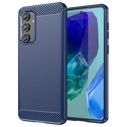 For Samsung Galaxy M55 5G / C55 5G / F55 5G Brushed Phone Case Carbon Fiber Texture Soft TPU Cover