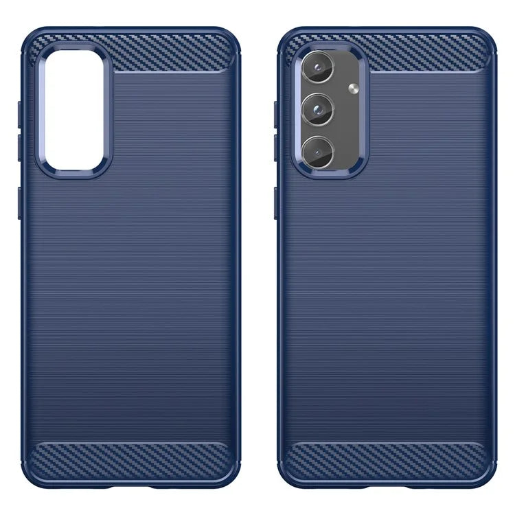 For Samsung Galaxy M55 5G / C55 5G / F55 5G Brushed Phone Case Carbon Fiber Texture Soft TPU Cover