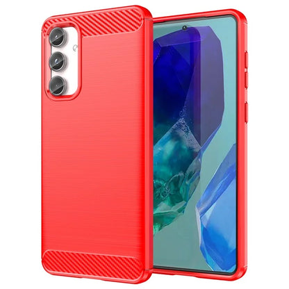 For Samsung Galaxy M55 5G / C55 5G / F55 5G Brushed Phone Case Carbon Fiber Texture Soft TPU Cover