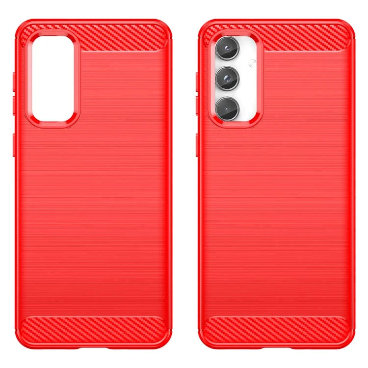 For Samsung Galaxy M55 5G / C55 5G / F55 5G Brushed Phone Case Carbon Fiber Texture Soft TPU Cover
