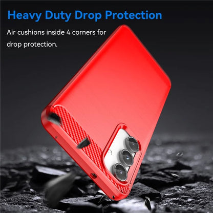 For Samsung Galaxy M55 5G / C55 5G / F55 5G Brushed Phone Case Carbon Fiber Texture Soft TPU Cover